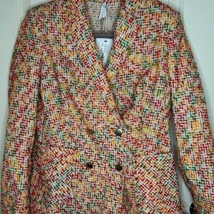Multicolor Tweed Blazer